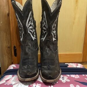 Freebird Boots Black Multi Butterfly